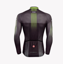 Gray Green Men Long Sleeve Cycling Jersey