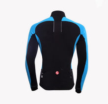 Blue Black Men Long Sleeve Cycling Jersey