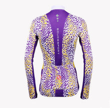 Purple Yellow Point Women Long Sleeve Cycling Jersey