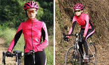 Red Black Women Long Sleeve Cycling Jersey