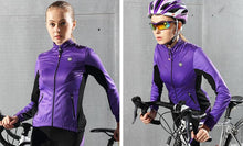 Purple Black Women Long Sleeve Cycling Jersey