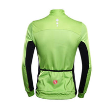 Green Black Women Long Sleeve Cycling Jersey