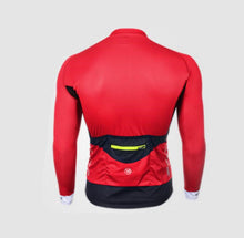 Simple Style Red Men Long Sleeve Cycling Jersey