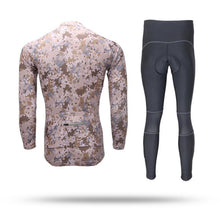 Coffee Camouflage Long Sleeve Cycling Jersey Set