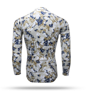 Gray Camouflage Long Sleeve Cycling Jersey Set