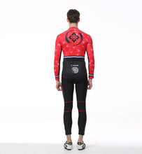 Red Diamond Long Sleeve Cycling Jersey Set