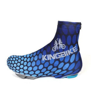 Blue Dots Zippered Cycling Shoe Covers