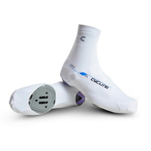 Solid White Splash-proof Cycling Shoe Covers