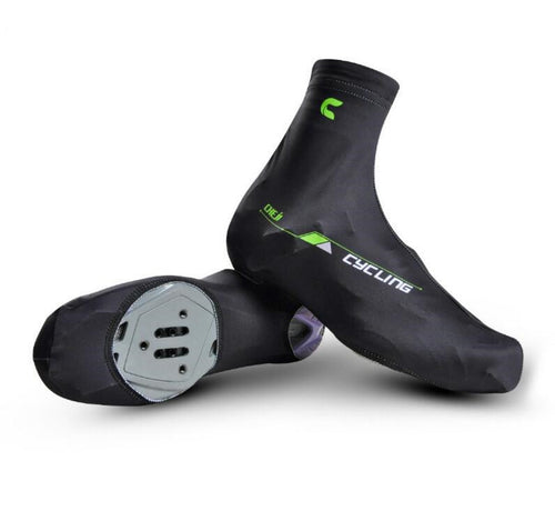 Solid Black Splash-proof Cycling Shoe Covers
