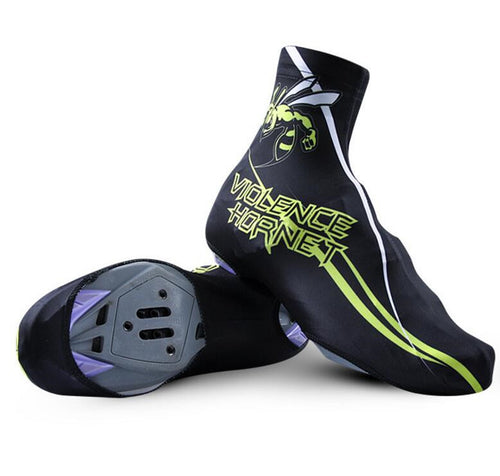 Black Green Splash-proof Cycling Shoe Covers