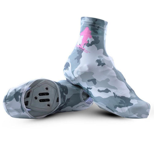 Camouflage Gray Splash-proof Cycling Shoe Covers