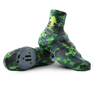 Camouflage Green Splash-proof Cycling Shoe Covers