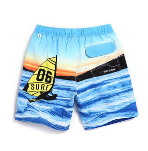 Men's Yellow Blue Beach Board Shorts