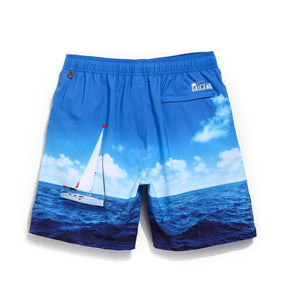 Men's Blue Sea Beach Board Shorts