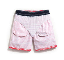 Men's Red White Beach Board Shorts