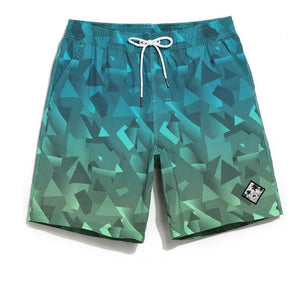 Men's Green Triangle Beach Board Shorts