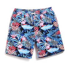 Men's Blue Leaves Beach Board Shorts