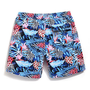 Men's Blue Leaves Beach Board Shorts