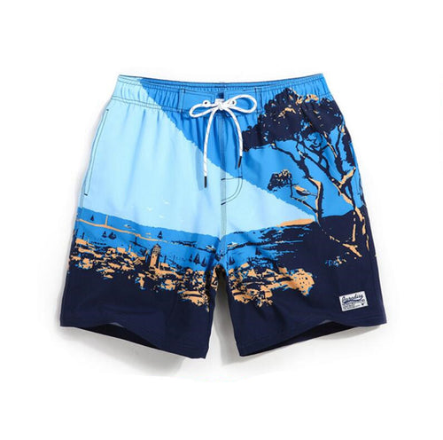 Men's Blue Far Sea Beach Board Shorts