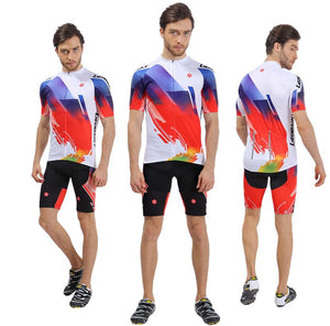 White Red Short Sleeve Cycling Full Set