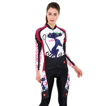 White Cat Long Sleeve Cycling Jersey Set