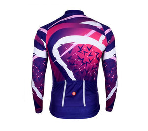 Purple Half Love Long Sleeve Cycling Jersey Set