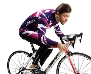 Purple Half Love Long Sleeve Cycling Jersey Set