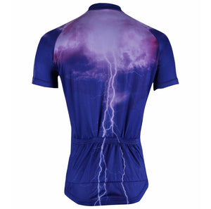 Dark Blue Lightning Short Sleeve Jersey