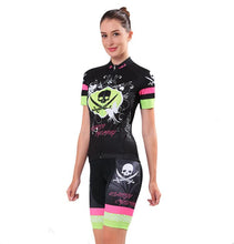 Tropical Skull Green Short Sleeve Cycling Jersey Set - enjoy-outdoor-sport