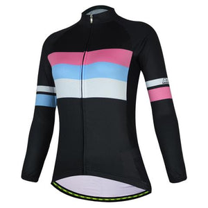 Simple Stripe Long Sleeve Cycling Jersey Set