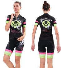 Tropical Skull Green Short Sleeve Cycling Jersey Set - enjoy-outdoor-sport